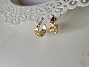 Geometric Gem Hoop Earrings