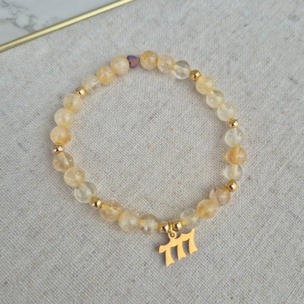 Guided by Light - Citrine Angel number bracelet