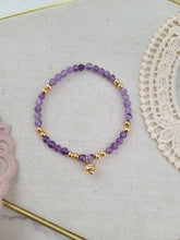 Load image into Gallery viewer, Tiny Mushroom Amethyst Bracelet