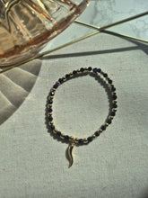Load image into Gallery viewer, Italian Horn Protection Bracelet - Black Tourmaline