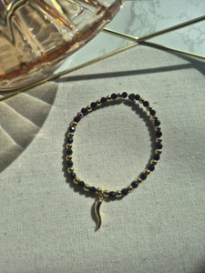 Italian Horn Protection Bracelet - Black Tourmaline