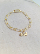 Load image into Gallery viewer, Angel Numbers charm link bracelet