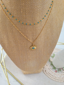 Teal Satellite Chain Choker