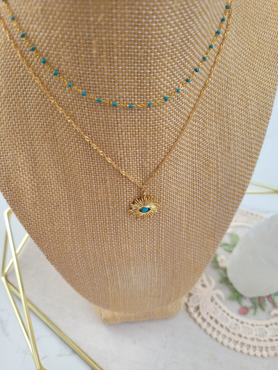 Turquoise beaded choker