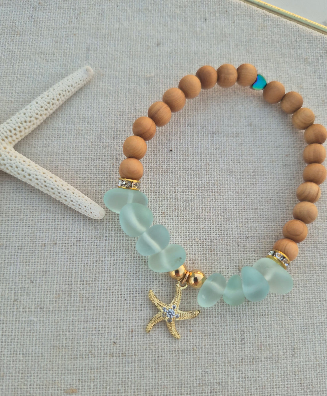 Starfish & Seaglass bracelet