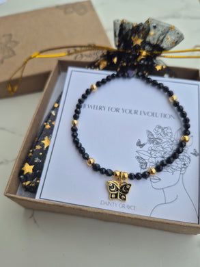 Butterfly Evolution - Black Tourmaline bracelet