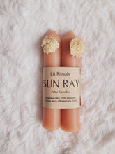 Load image into Gallery viewer, Sun Ray - Beeswax Alter Candle 4.5in. 