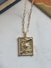 Load image into Gallery viewer, 18k Gold-Filled Tarot Hands -18 inch Gold-Filled paperclip necklace.