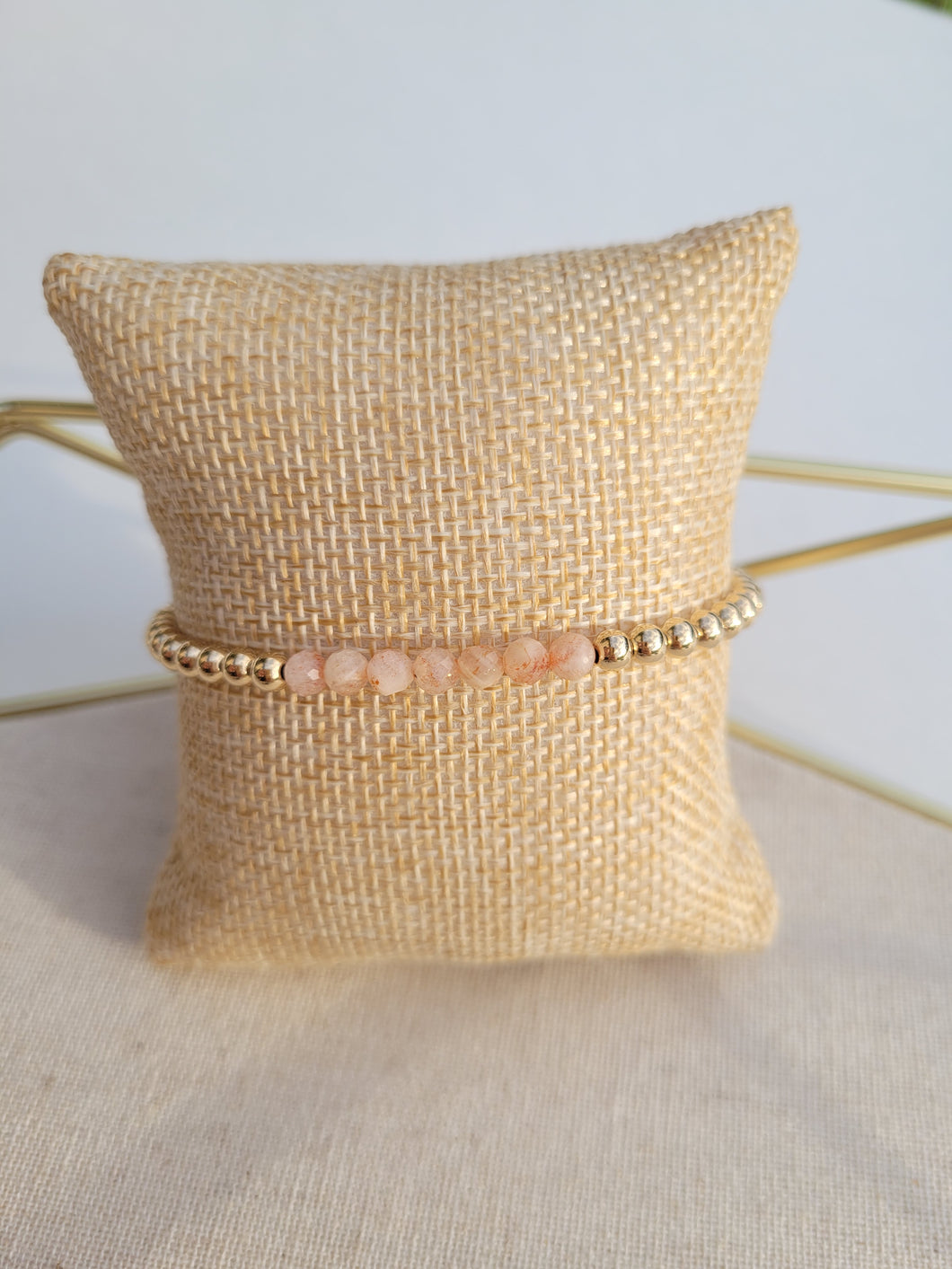 Fearless Bracelet - Sunstone & Gold