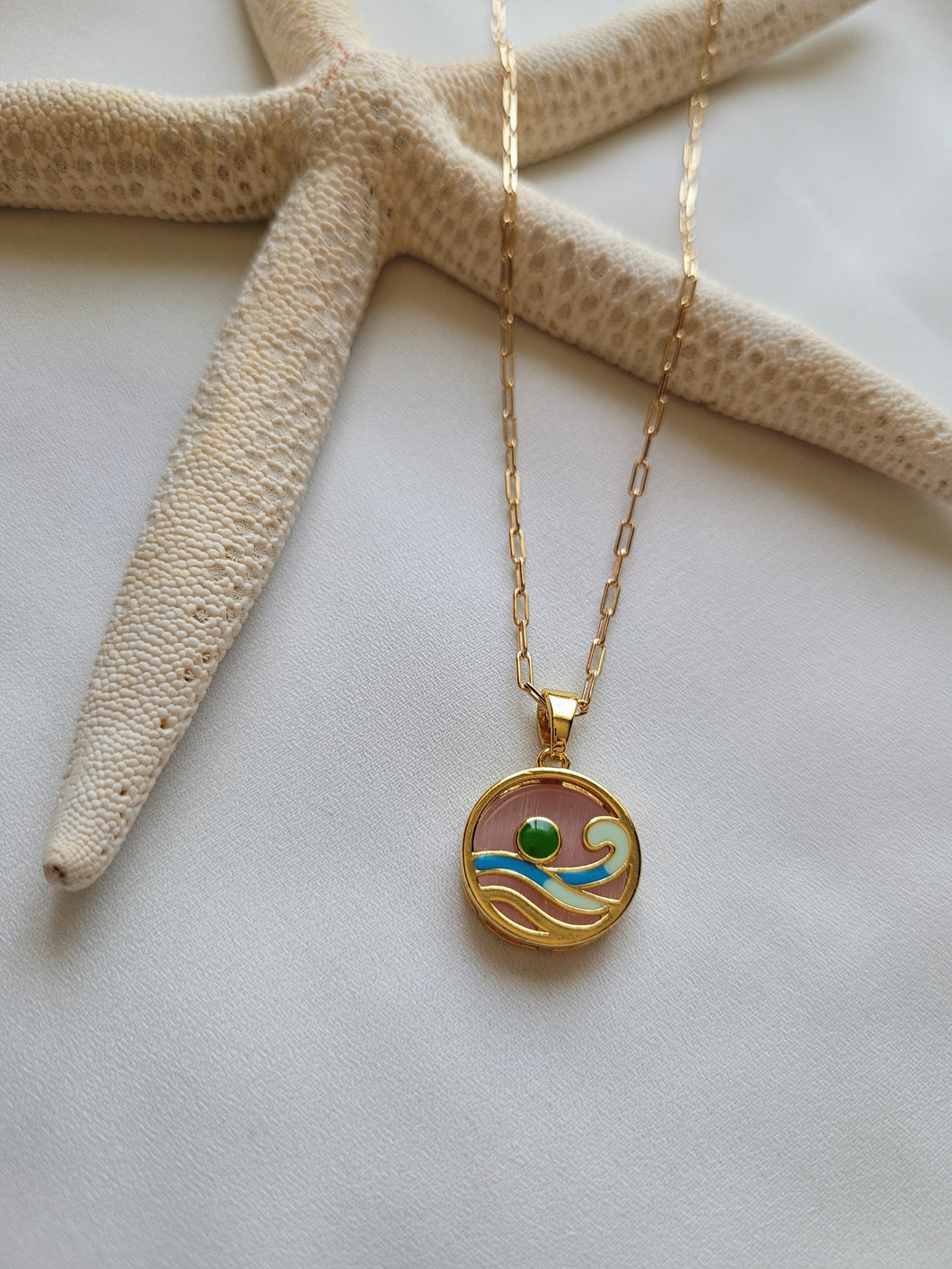 Pink Sands Shore- 18k Gold-Filled