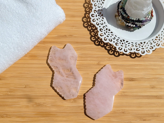 Rose Quartz Gua Sha Sculpting Tool